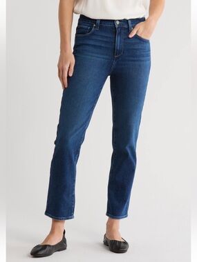 PAIGE Sarah High Waist Ankle Straight Leg Jeans